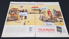 1958 TEXACO GAS & OIL Print Ad Magazine Ad chevrolet wagon