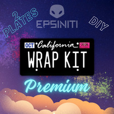 White Gloss California Plate Wrap DIY Kit
