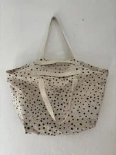 Baggu Weekender Tote Double Handles Polka-Dot Print Large Travel Bag