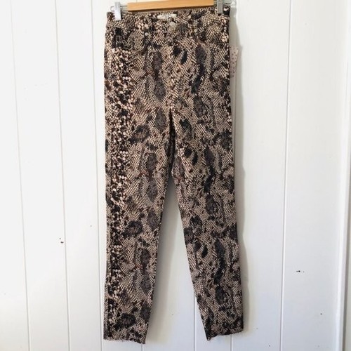 Free People Womens Jeans Raw High Rise Snake Print Jeggings Size 29
