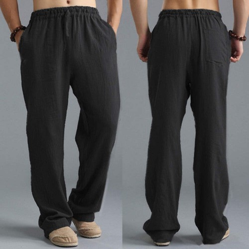 Men's Linen Casual Pants - Breathable Loose Casual Sports Wear - Picture 5 of 46