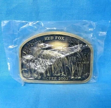 Red Fox Belt Buckle NOS LE Serial # 153 MCFEE 2002 Iowa FB Vtg Spec Cast .MMR168
