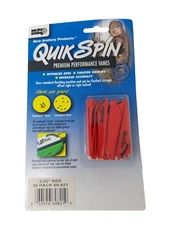 36 Pack NAP Quik Spin 2.25" Premium Performance Arrow Vanes: Red: 60-821