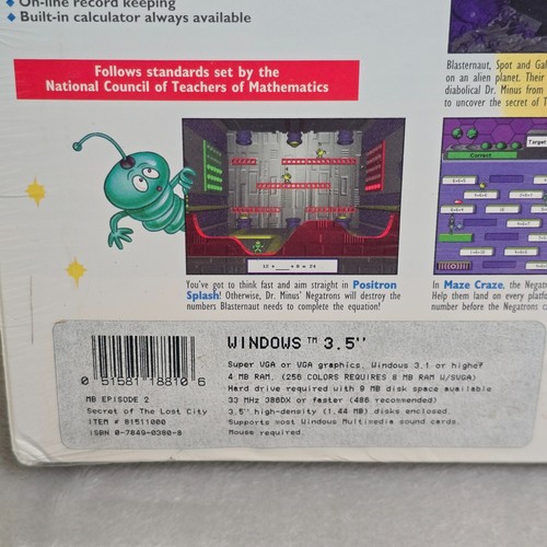 Math Blaster Episode 2 : Secret of The Lost City (Windows 3.5" Disk 1994) PC NEW - Picture 6 of 8