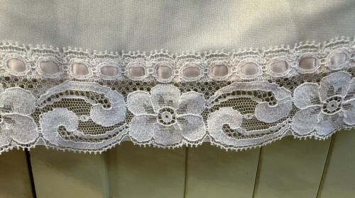 Vintage SEARS Nylon The Doesn’t Slip HALF SLIP Blanco talla M Mediano 27-29 - Imagen 2 de 9