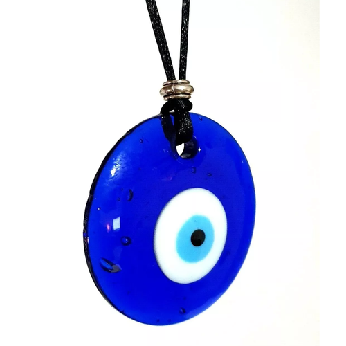 Evil Eye Halskette großer Anhänger Nazar Schutz Kordel Glas Kabbala Türkisch - Bild 3 von 12