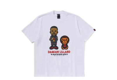 2024 A BATHING APE® x adidas DAMIAN LILLARD DAME9 Bape tee tshirt  