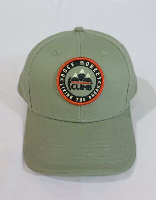 Rock Monkey Unisex Adult Adjustable Patch Design Climb Hat CL8 Green One Size