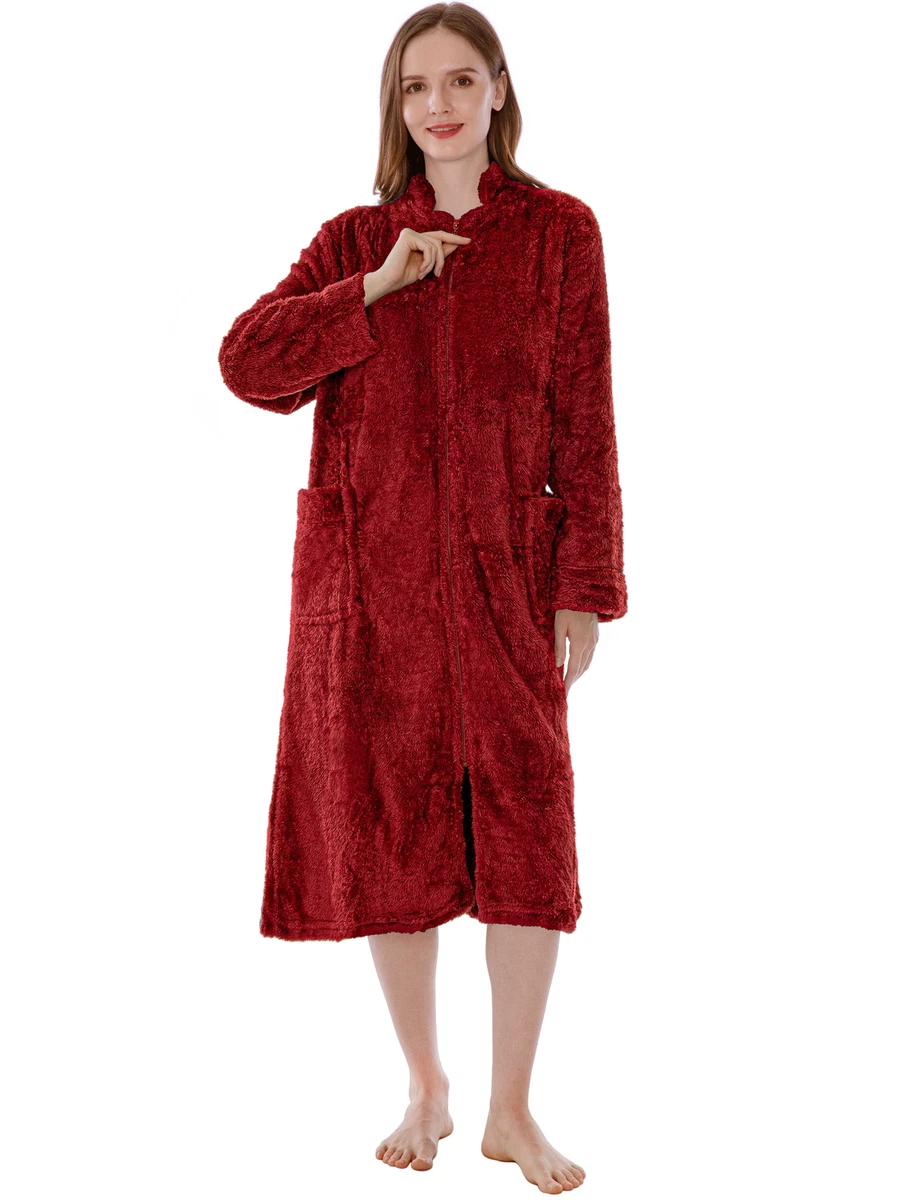chinese dress ladies Slenderella Ladies Shawl Collar Boucle Fleece Dressing Gown (3 Colours) –  Classic Home Store