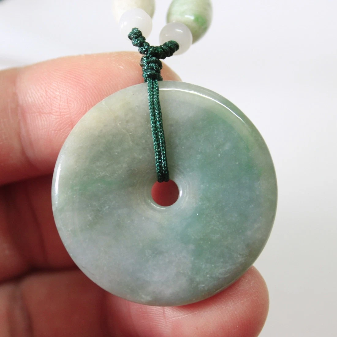CERTIFIED Natural Grade A Jadeite Jade Oily Green Circle Donut