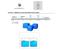SERBATOIO  CISTERNA CUBO ELBI CB 100 LITRI ACQUA POTABILE