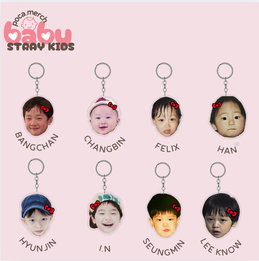 KPOP DECOR] STRAY KIDS BABY KEYRINGS KEYCHAIN FANMADE BY POCA