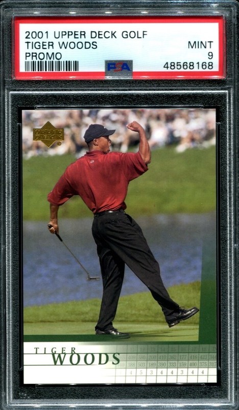 2001 Upper Deck Tiger Woods Promo #TW Rookie RC PSA 9