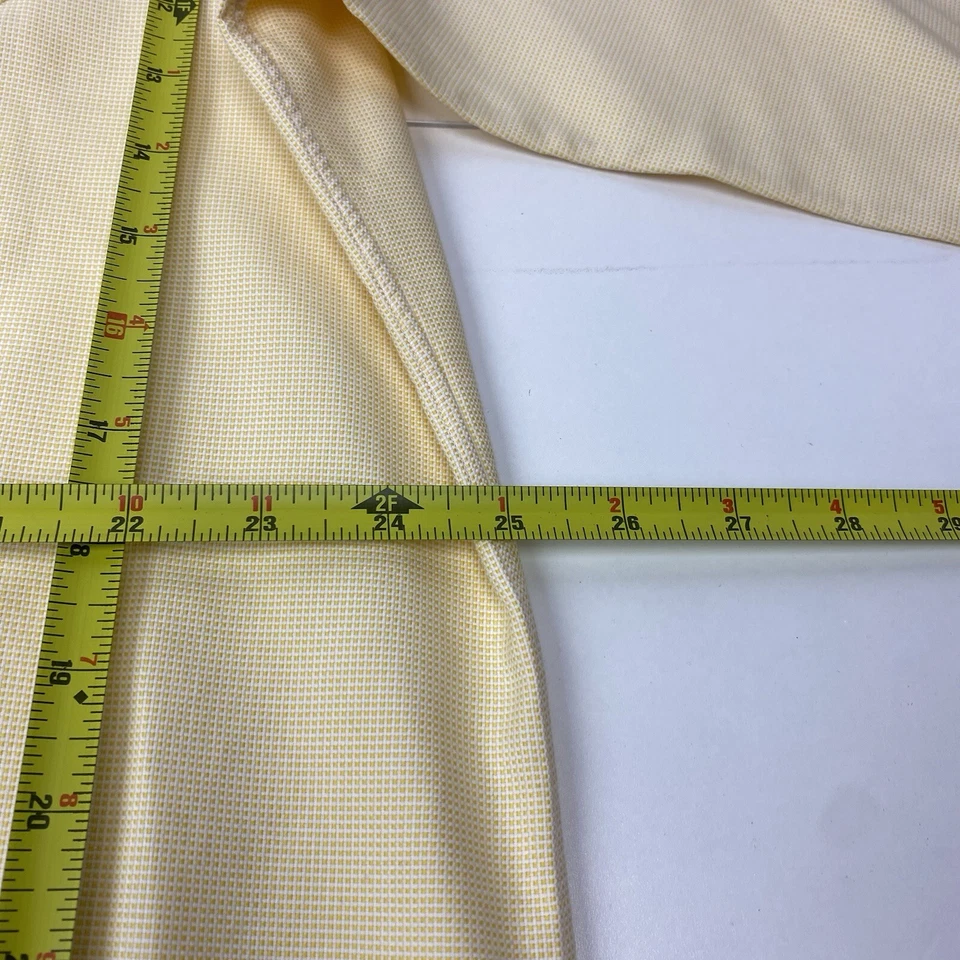John W. Nordstrom 男式 17 1/2 X 36 浅黄色口袋棉质正装衬衫 — 第 4/4 张图片