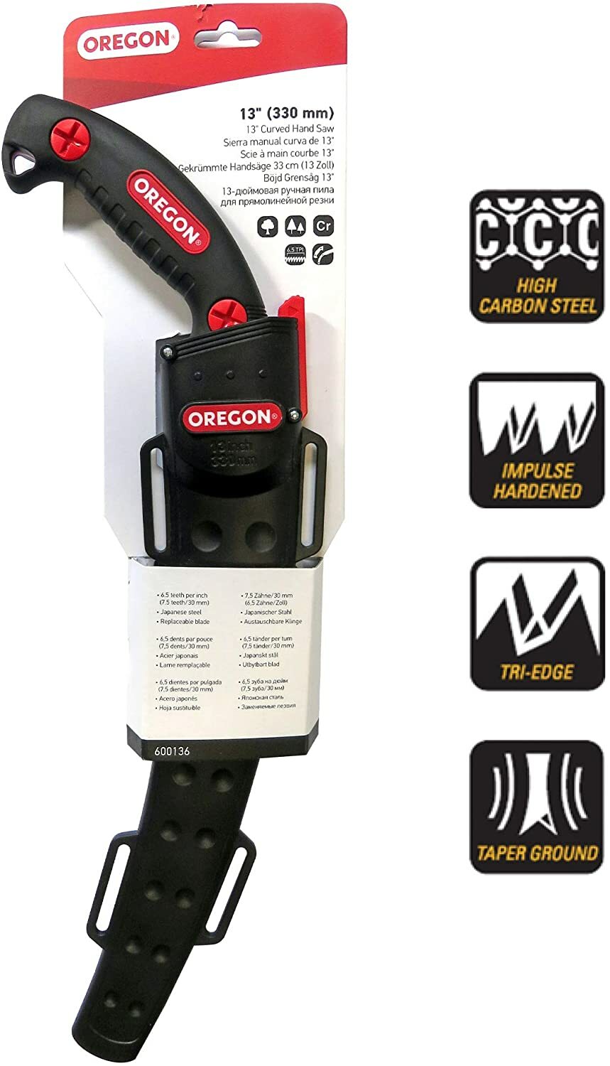 OREGON CURVED ARBORIST HAND SAW 13" PROFESSIONAL TREE LIMB SAW + SCABBARD 600136