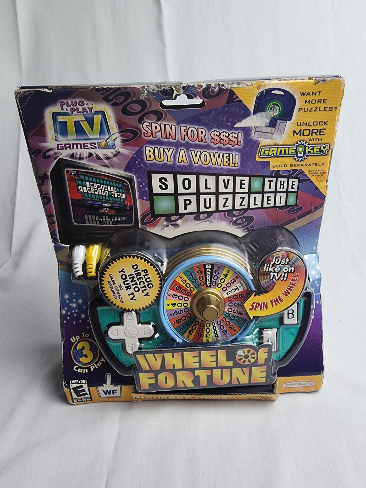 Wheel Of Fortune Plug N Play TV Game By Jakks Pacific Factory Sealed 1st Edition