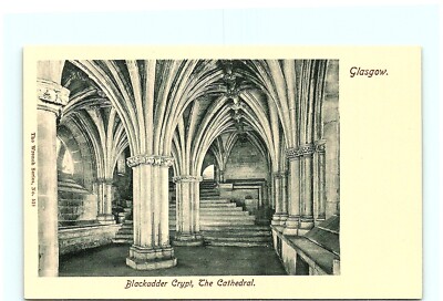 S03-4026, GLASGOW, BLACKADDER CRYPT, THE CATHEDRAL, 100-YEAR-OLD POSTCARD