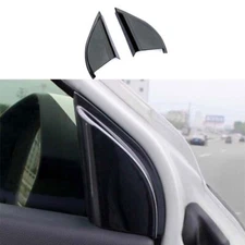2PC A Pillar Post Front Triangle Cover Trim ABS Black For Honda HR-V HRV 2016-22