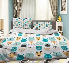 3D Animal Pattern Kids Quilt Cover Set Duvet Cover Bedding Pillowcases