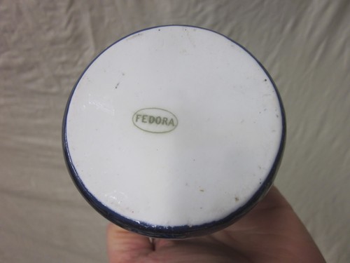 Vintage Fedora Mini Tea Porcelain Pitcher with Lid and Gold Accents - Picture 7 of 7