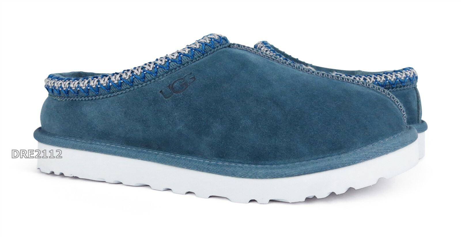 Blue Fur Suede Slippers Mens Size 