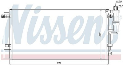 NISSENS Kondensator, Klimaanlage  für KIA