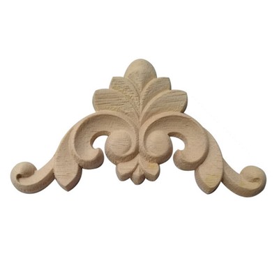 12PCS Carved Furniture Applique Wood Corner Decal Wood Onlays for Furniture