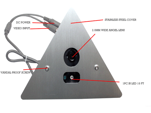 2.8mm Corner Mount Elevator Day Night Camera (700TVL) - Picture 3 of 3