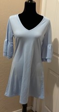 Stretch Pullover Dress Ruffled Sleeve 17” P2P 34” Length Small Orig $29