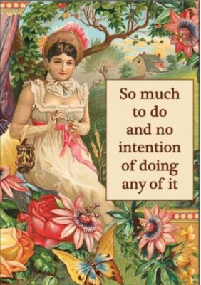 So Much To Do And No Intention Of Doing Any Of  It. A 2 x3  Metal Fridge Magnet