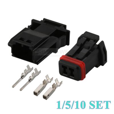 2 Polig JAE KFZ Motorrad Auto Steckverbinder Stecker Buchse Reparatursatz Neu