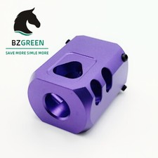 1/2 28 Thread Muzzle Brake Anodized Black For 9mm Glock Purple Free crush washe