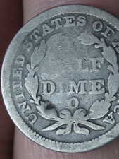 1853 O Seated Liberty Half Dime- New Orleans, No Arrows, About Good Details