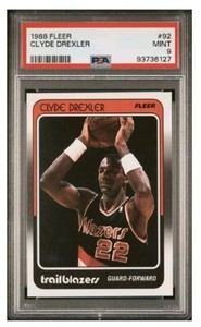 1988 Fleer Clyde Drexler #92 PSA 9 (Fresh Slab) 