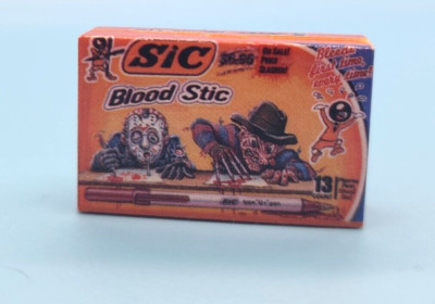 Wacky Packages Minis Series 1 Sic Blood Stic BOX Figure FREDDY JASON