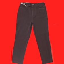 RALPH LAUREN Lauren ... Leather Buckle Dress Pants ... Brown Petite 8P