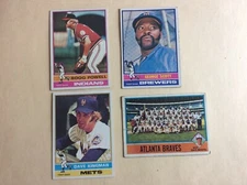 1976 TOPPS BASEBALL LOT OF 4 CARDS POWELL KINGMAN BRAVES SCOTT B101503