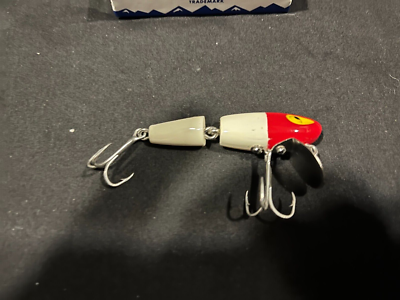 Appât Crankbait Vintage Wright McGill 472-J Miracle Minnow - Rouge Et Blanc, Neuf