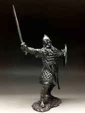 Tin toy soldiers Noble russian warrior 13 century 54 mm figurine metal sculpture