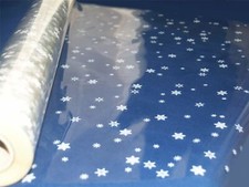 80cm x 10m Florist Cellophane Roll Snow Flake Small Gift Wrap (3567-10)
