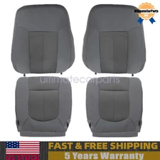 Driver & Passenger Bottom &Top Cloth Cover Gray For 2011-2016 Ford F250 F350 XLT