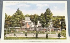 Tennis Courts Antique Cold Spring Farm Inn Stamford NY Linen Sports Postcard