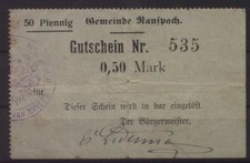 [18473] - NOTGELD RANSPACH (heute: Ranspach), Gemeinde, o. D. (um 1914), Dießner