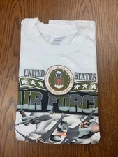VTG 90s United States Air Force Graphic T Shirt Sz XL Armed Forces Military
