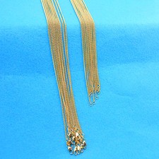 Wholesale 10X Making Jewelry 18K Gold Filled Flat Curb Necklaces Chains Pendants