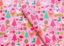 Christmas Wrapping Paper,Pink Christmas Tree Wrapping Paper 6 Sheets 30X20 Inche