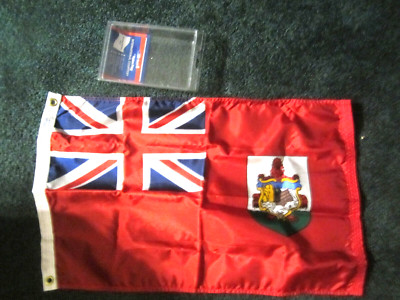 16'' X 24'' Bermuda Red Ensign flag Nylon Glo NEW, made USA VTG Annin
