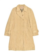 Marlboro Classics Womens Double Breasted Coat Uk 16 Large Beige Cotton Hs10