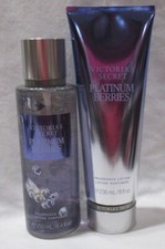 Victoria's Secret Fragrance Mist Lotion Set Lot of 2 PLATINUM BERRIES