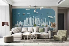 3D Travel Landmarks Wallpaper Wall Mural Removable Self-adhesive Sticker3481